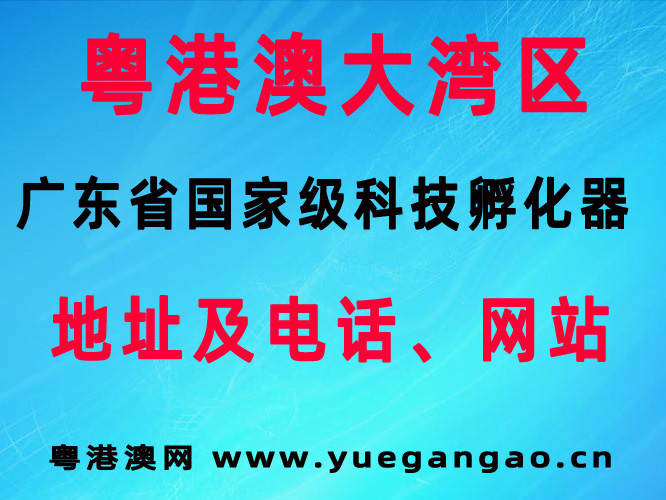 廣東省國(guó)家級(jí)科技孵化器機(jī)構(gòu)名稱(chēng)以及地址電話網(wǎng)站大全