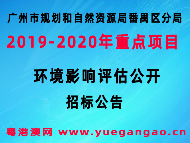 2019-2020年重點(diǎn)項(xiàng)目環(huán)境影響評(píng)估公開招標(biāo)公告